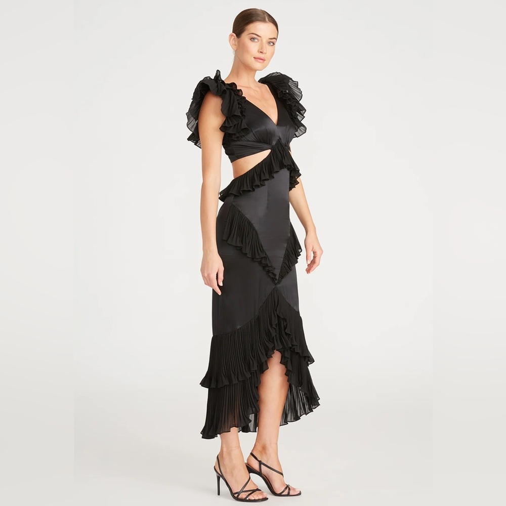 AMUR Gen cut out dress in black